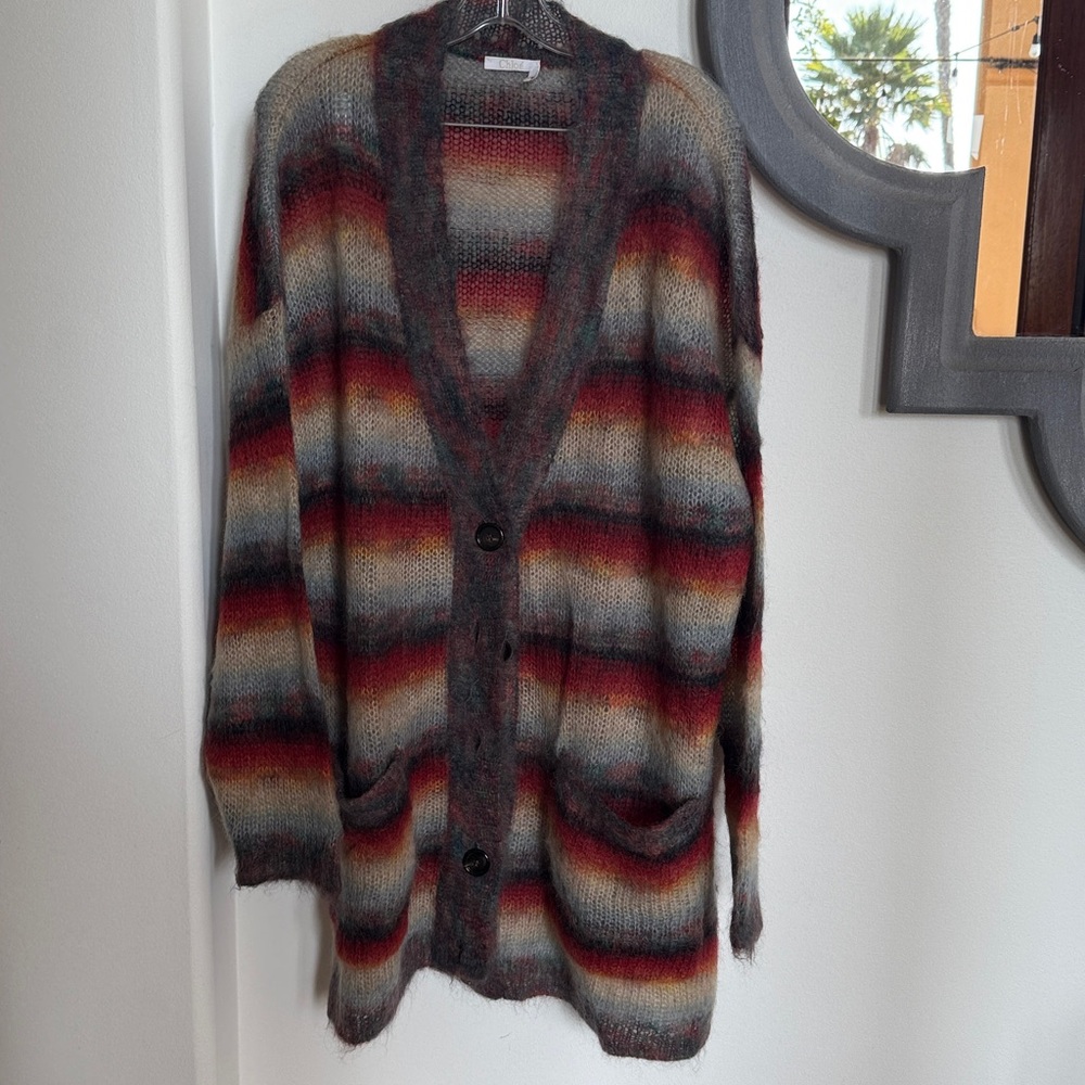 Chloe Multicolor Striped Cardigan
